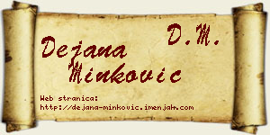 Dejana Minković vizit kartica